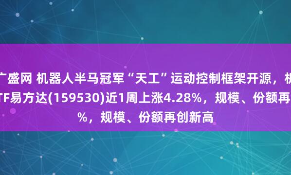 广盛网 机器人半马冠军“天工”运动控制框架开源,机器人ETF易方达(159530)近1周上涨4.28%,规模、份额再创新高